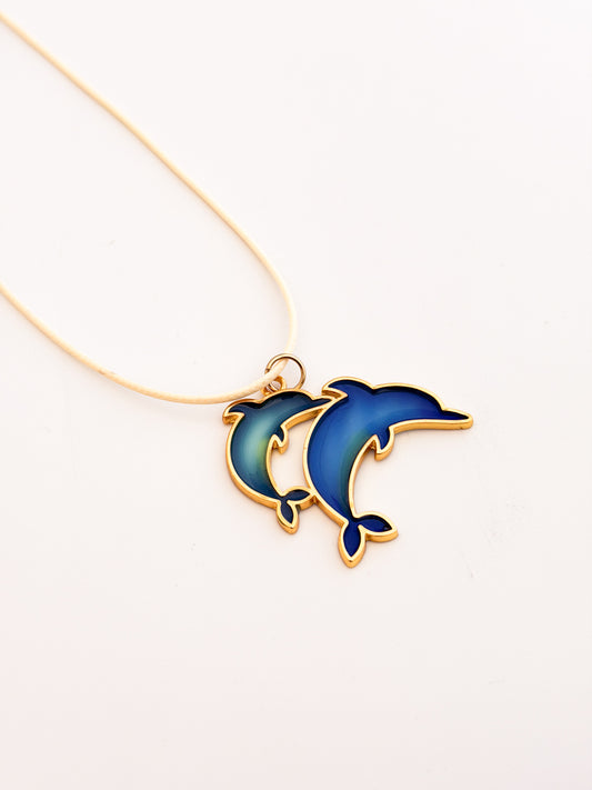 Double Dolphins Necklace