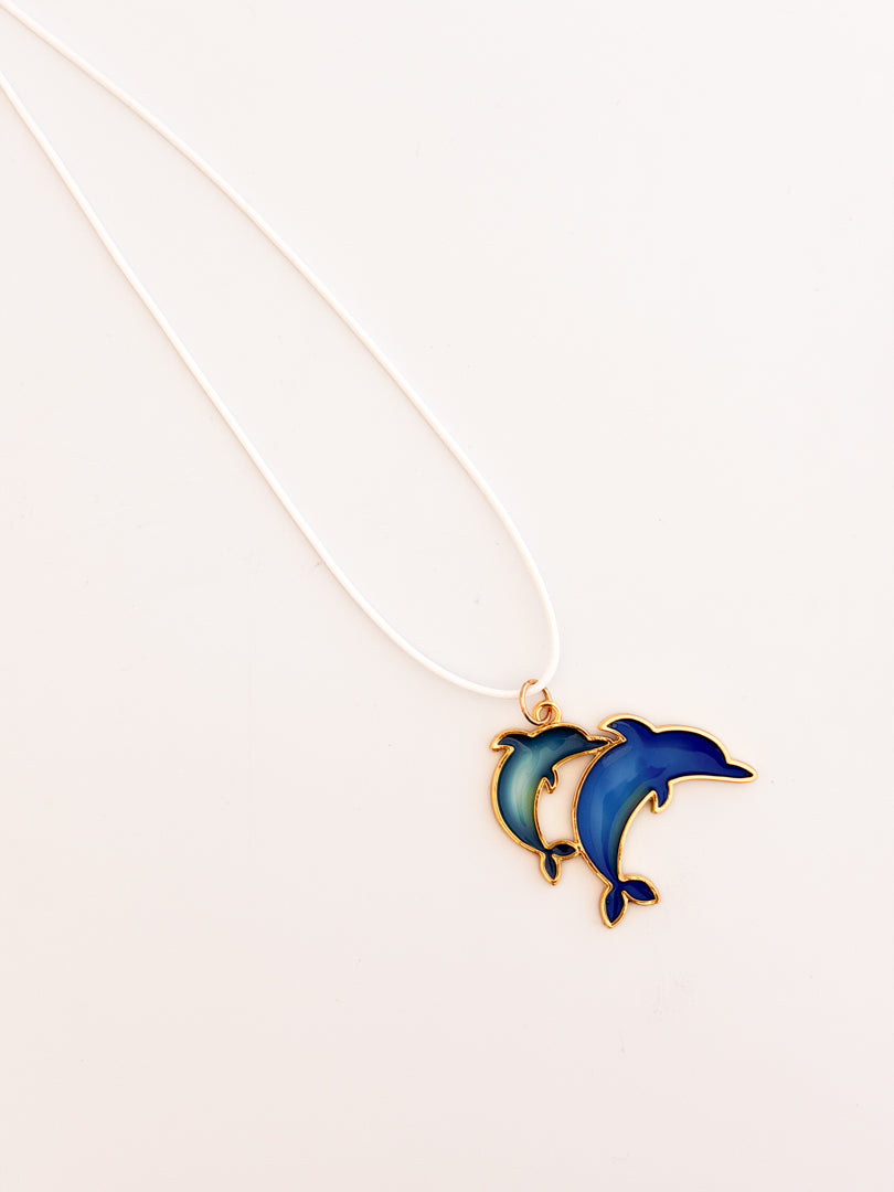 Double Dolphins Necklace