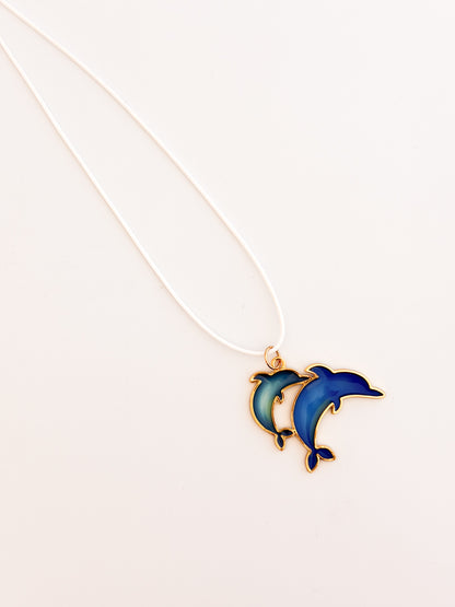 Double Dolphins Necklace