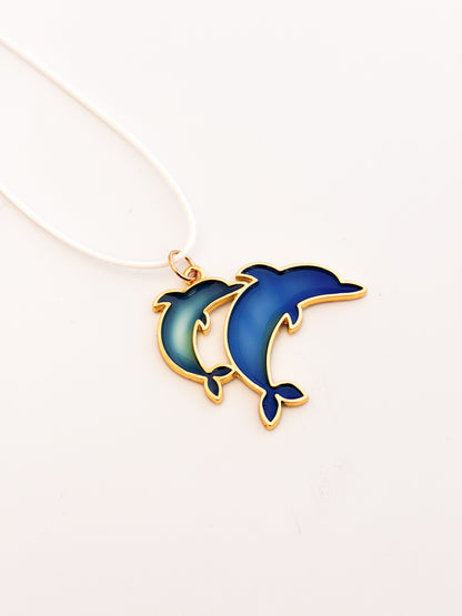 Double Dolphins Necklace