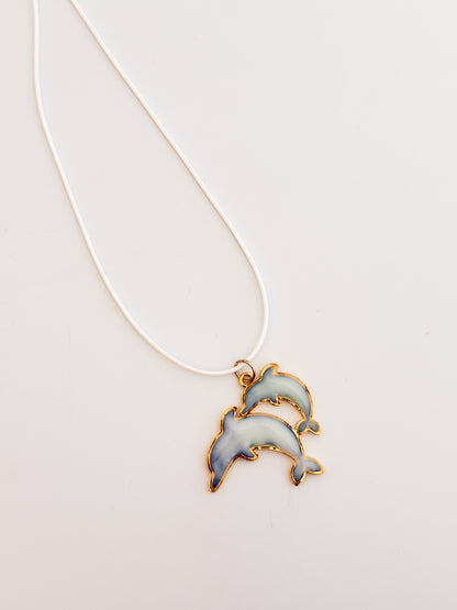 Double Dolphins Necklace