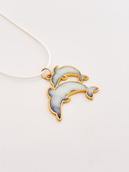 Double Dolphins Necklace