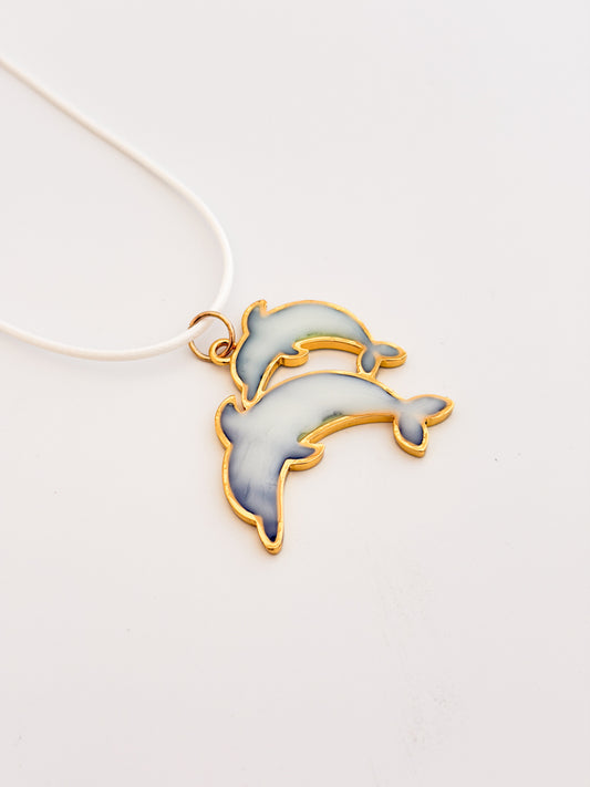 Double Dolphins Necklace