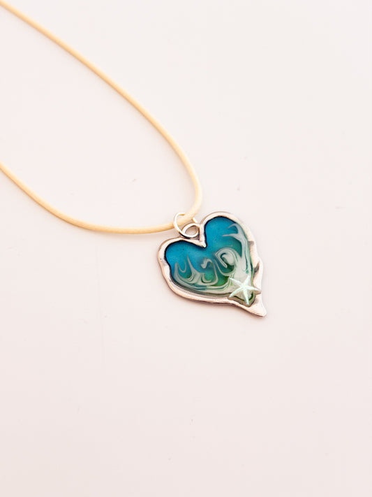 Wave Heart Necklace