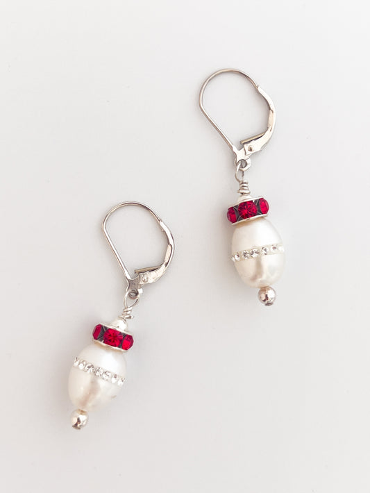 Pearl & Swarovski Earrings