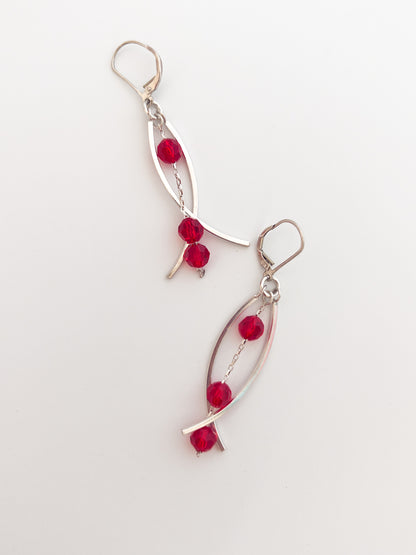 Criss Cross Sterling Silver Earrings