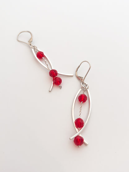 Criss Cross Sterling Silver Earrings