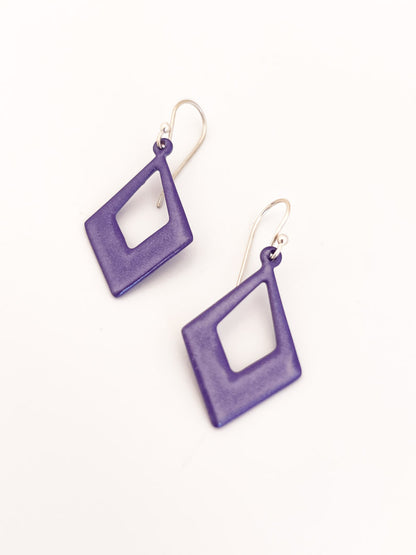 Purple Diamond Earrings