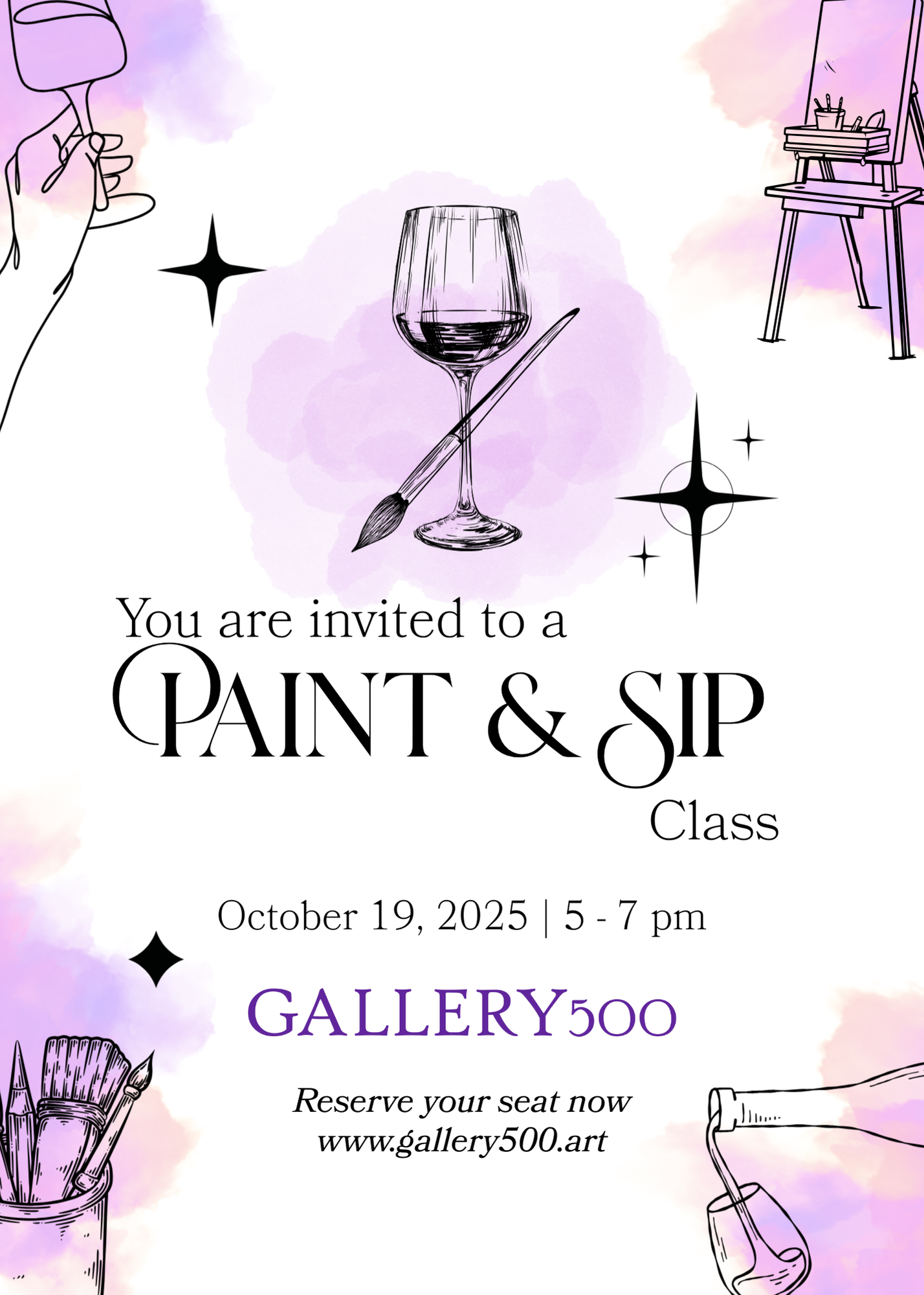 Paint & Sip Class with Heather Wolynic