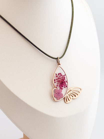 Butterfly Floral Pendant