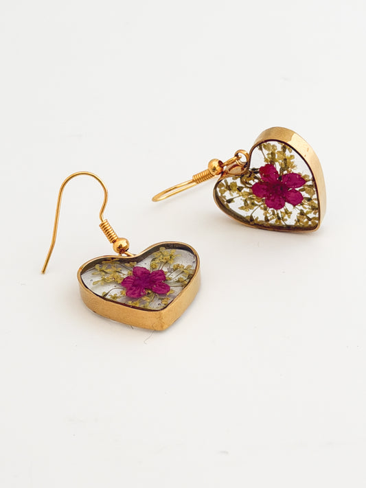 Floral Heart Earrings