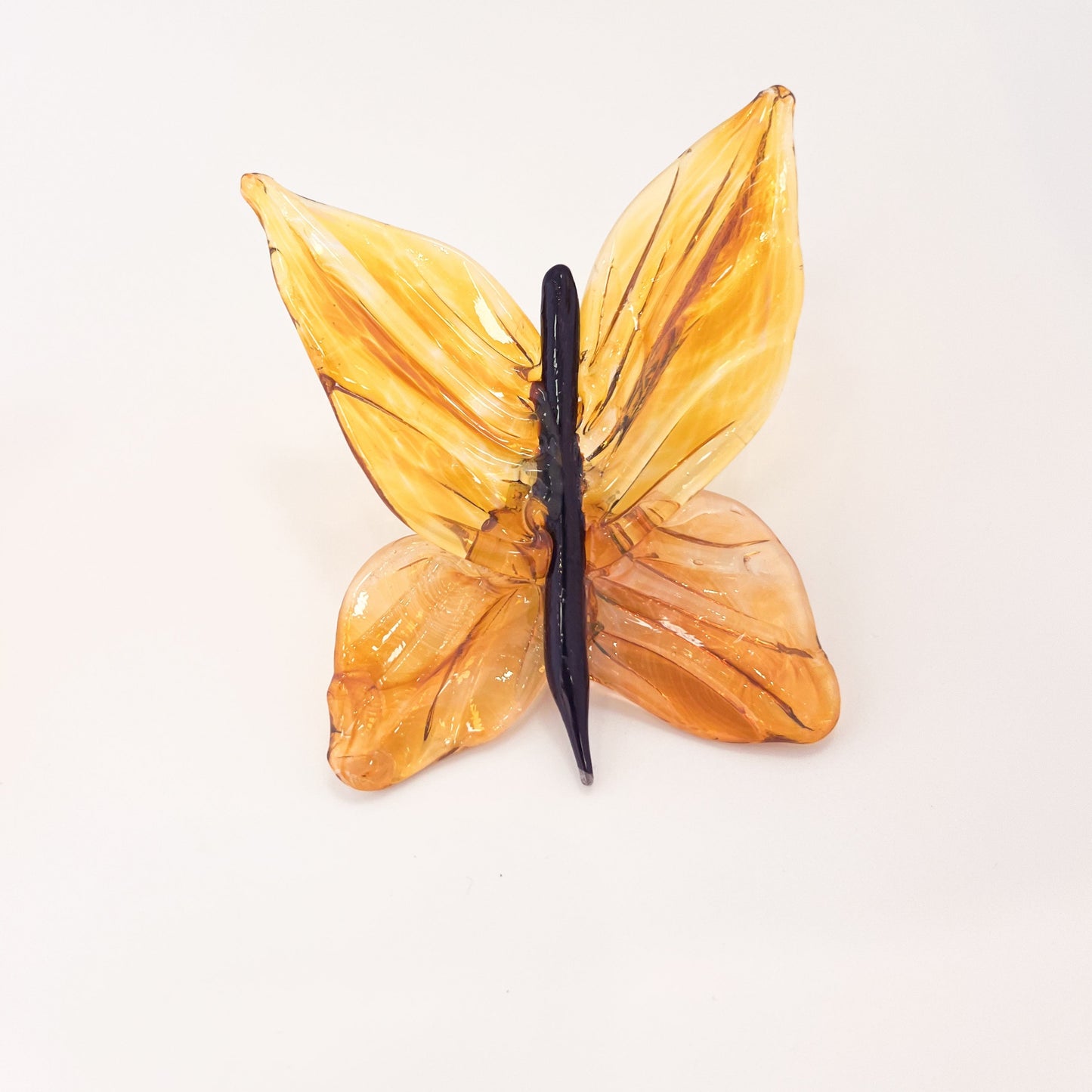 Orange Glass Blown Wall Butterfly