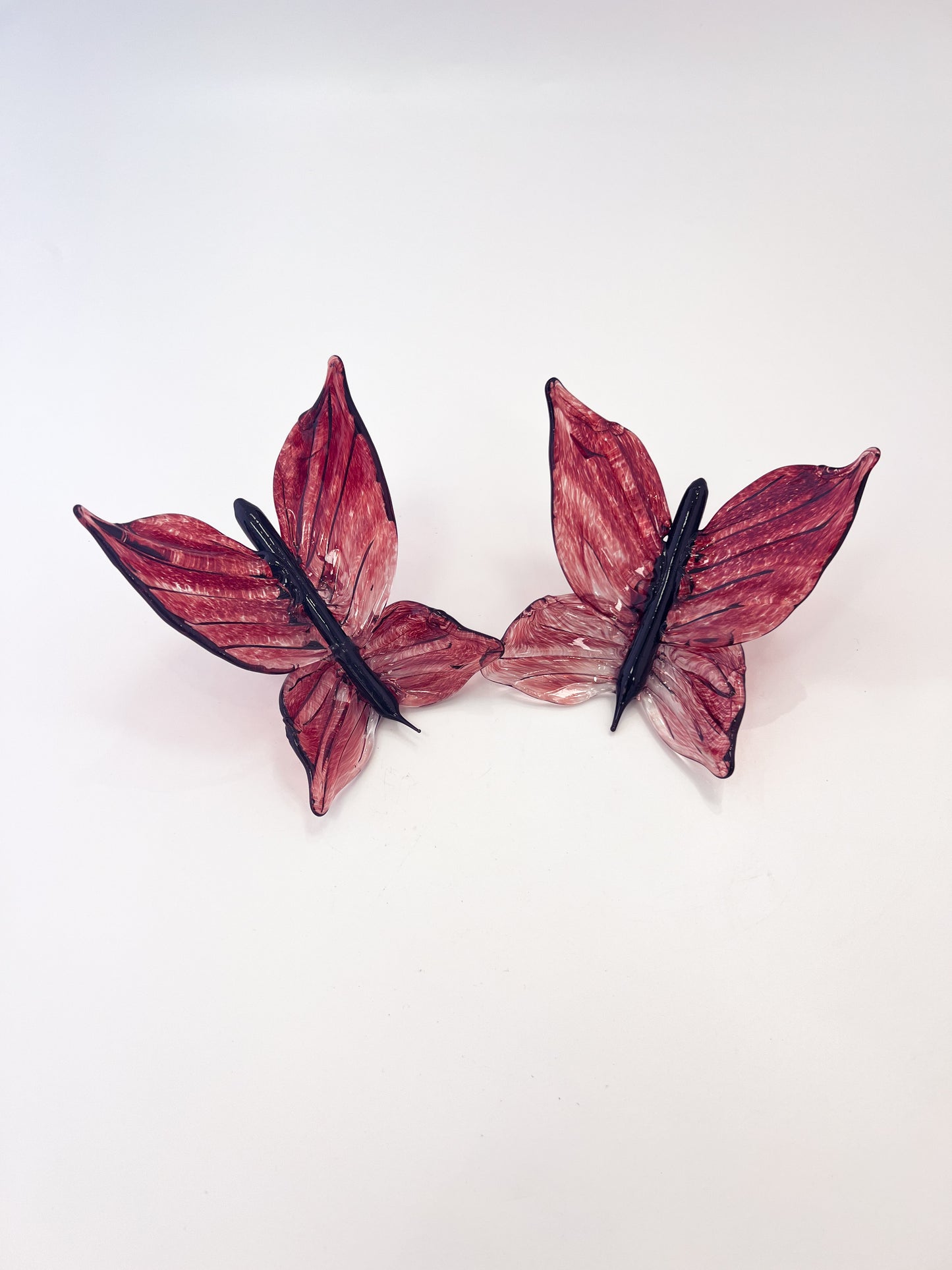 Ruby Glass Blown Wall Butterfly