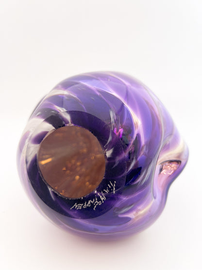 Purple and White Metallic Glass Rugosa