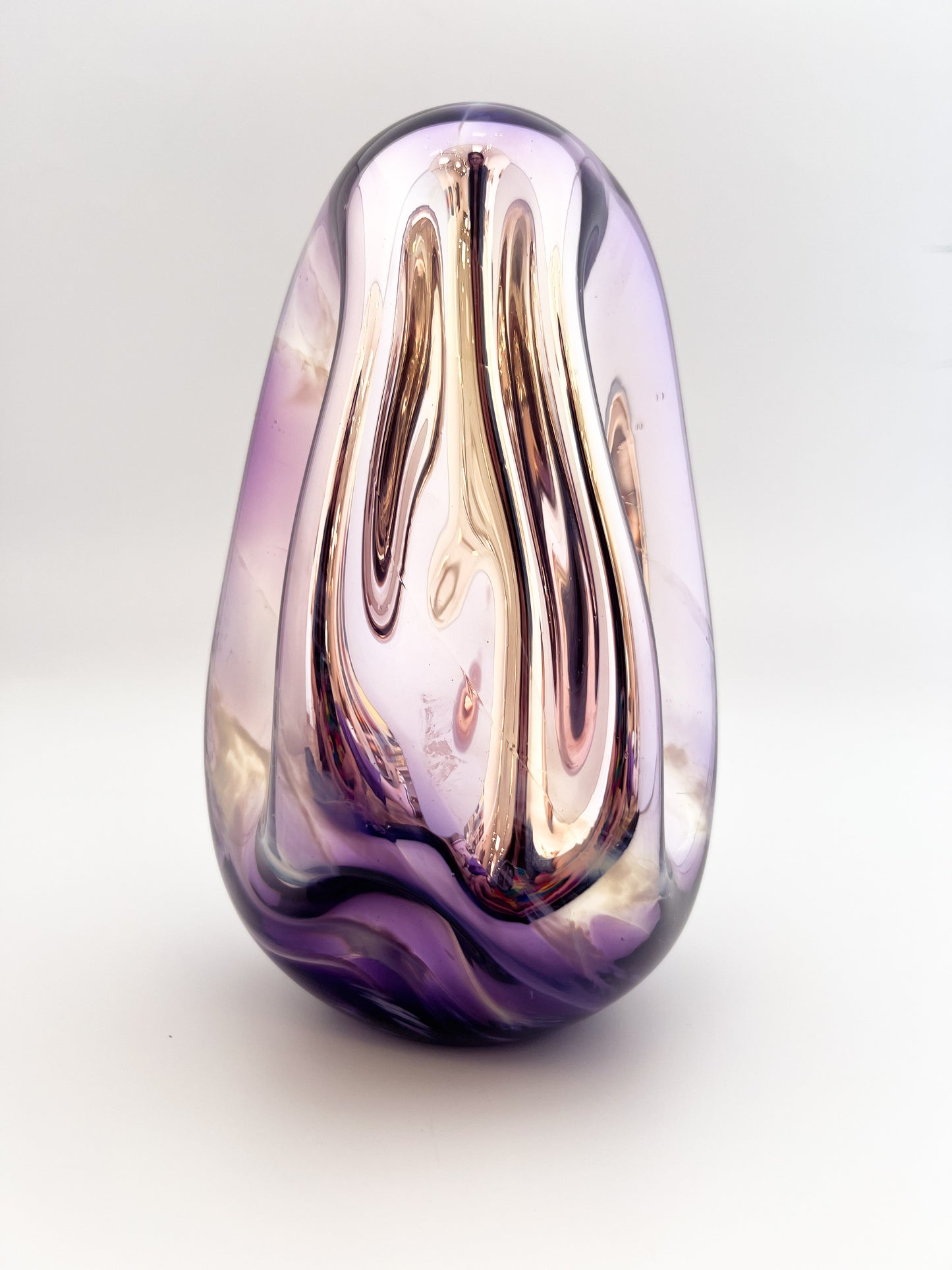 Purple and White Metallic Glass Rugosa