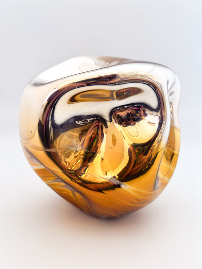 Gold Topaz Metallic Glass Rugosa