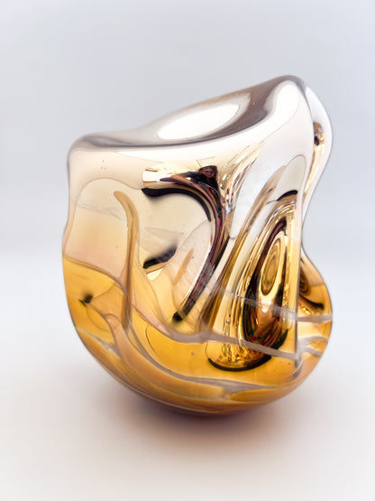 Gold Topaz Metallic Glass Rugosa