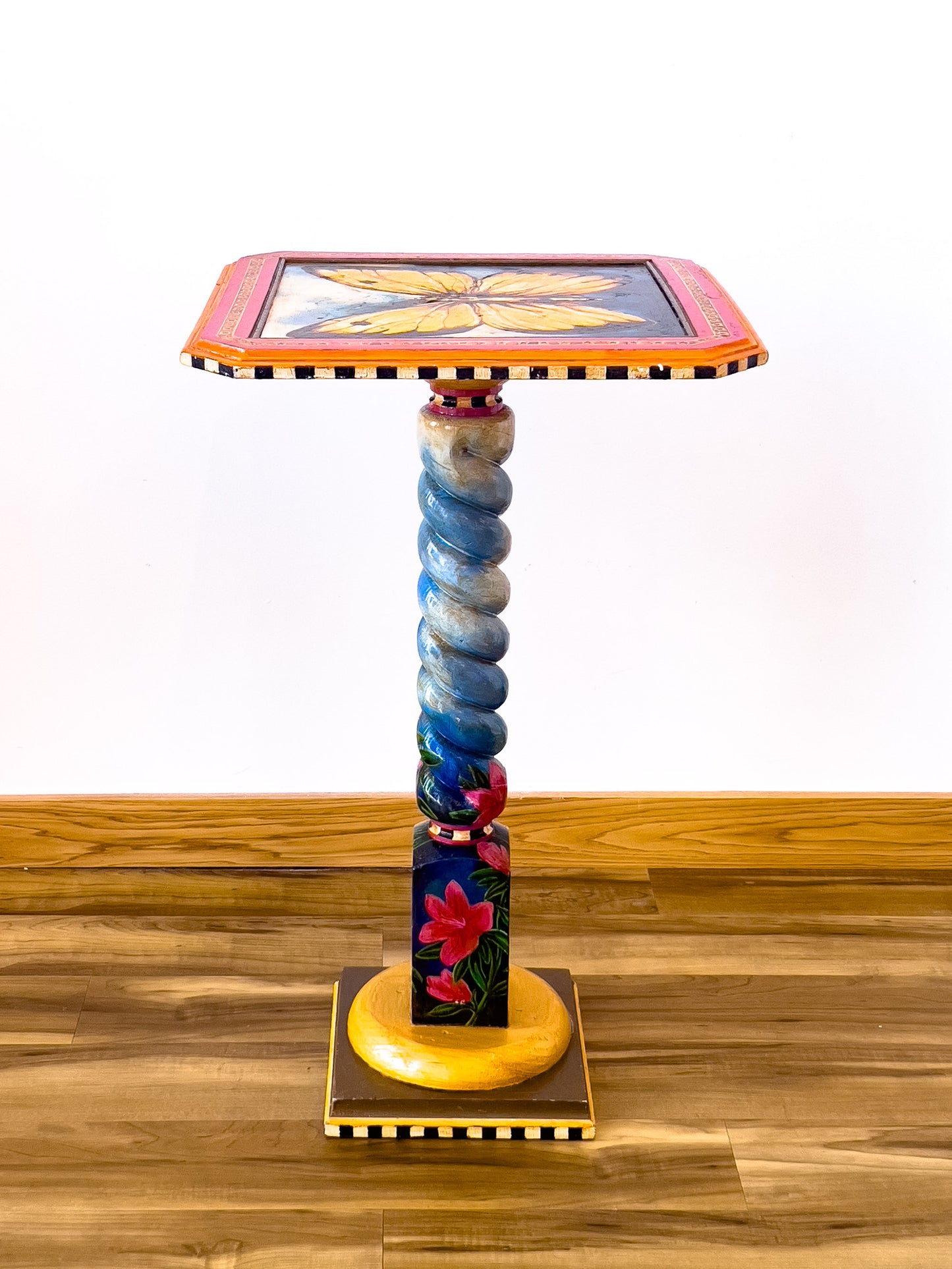 Butterfly Table (Yellow Butterfly with Spiral)