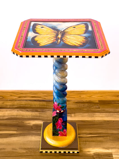 Butterfly Table (Yellow Butterfly with Spiral)