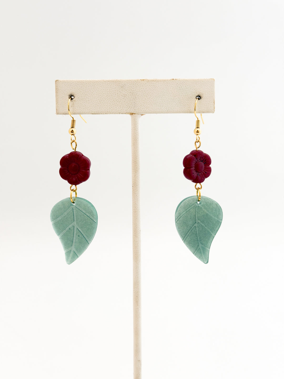 Leaf and Flower Earrings