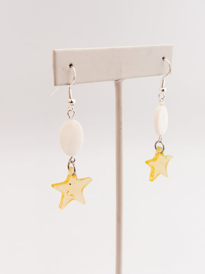 Yellow Star Shell Earrings