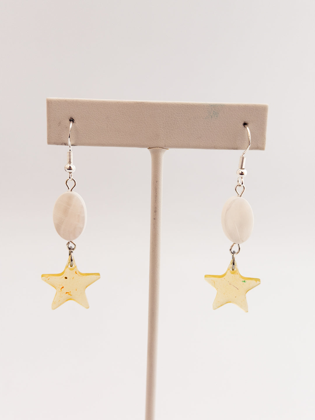 Yellow Star Shell Earrings