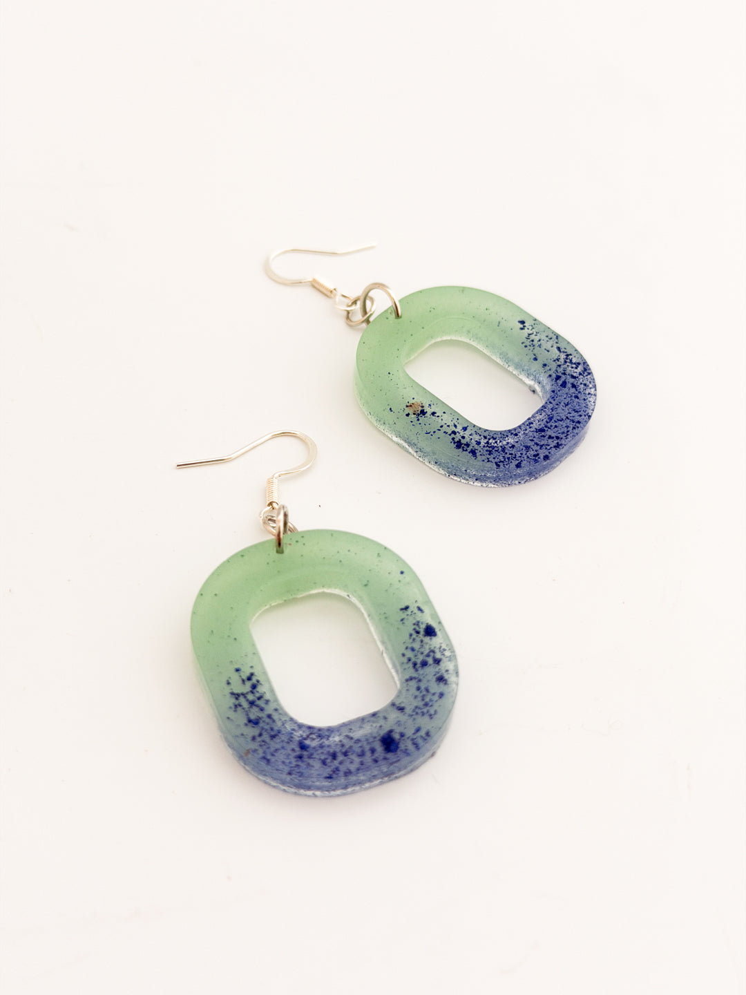 Blue Glitter Earrings