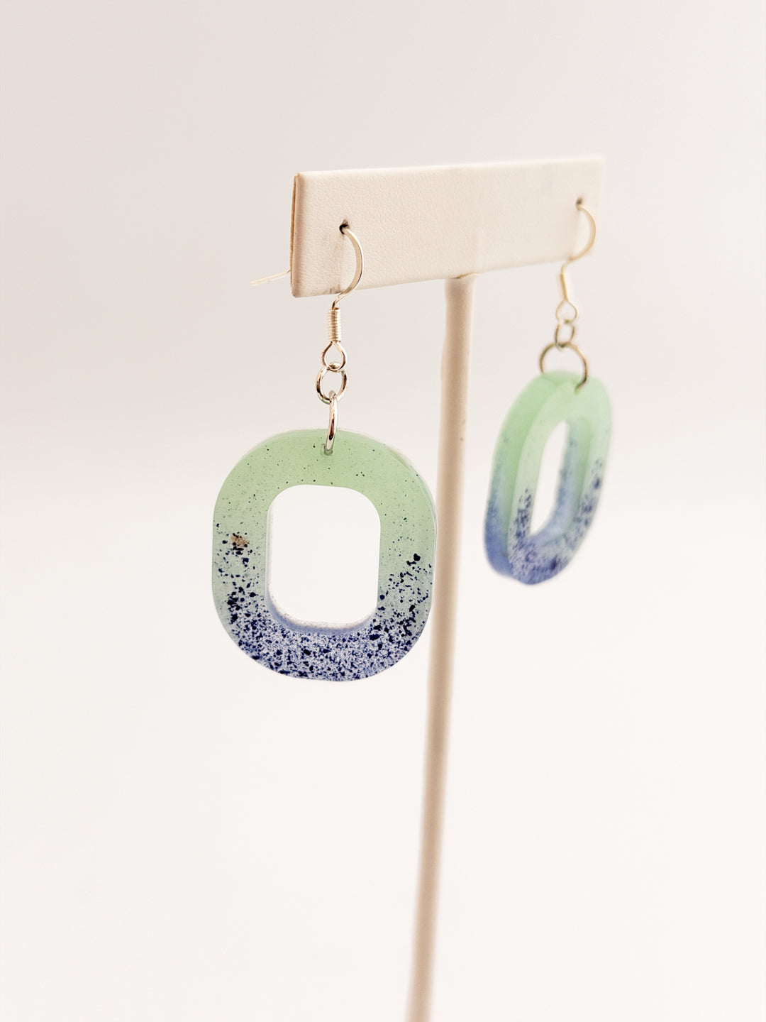 Blue Glitter Earrings