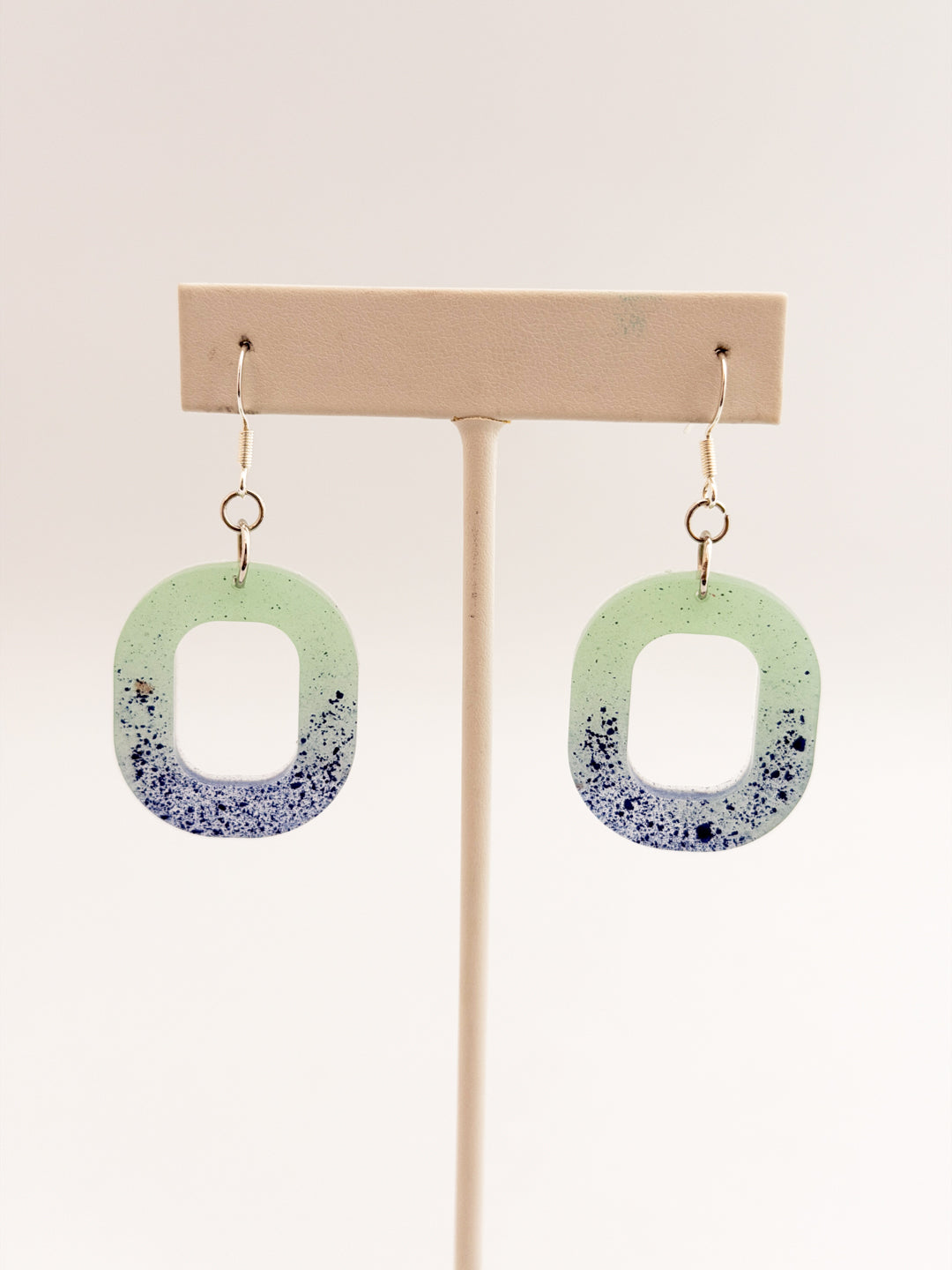 Blue Glitter Earrings
