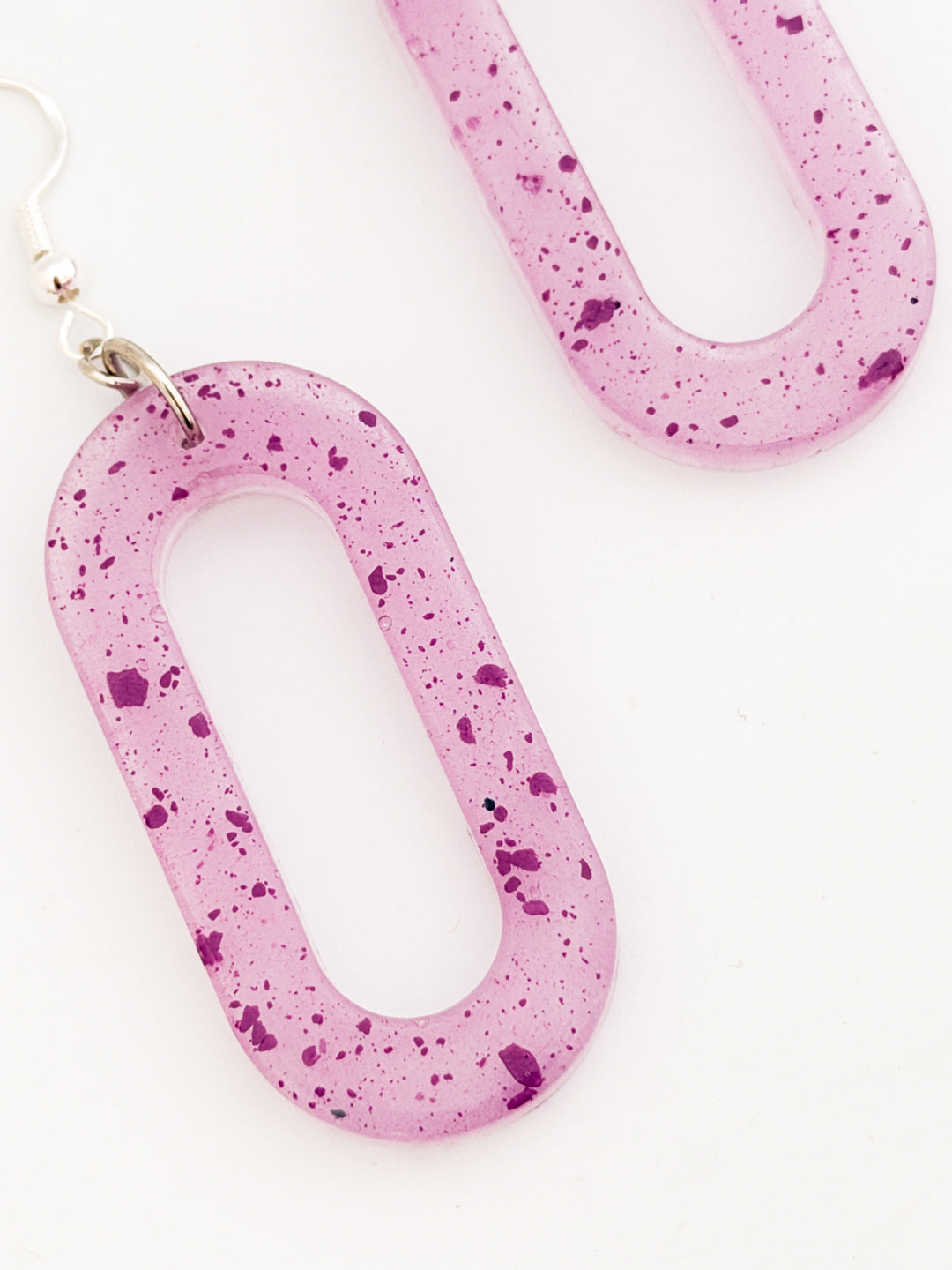 Purple Oval Earrings