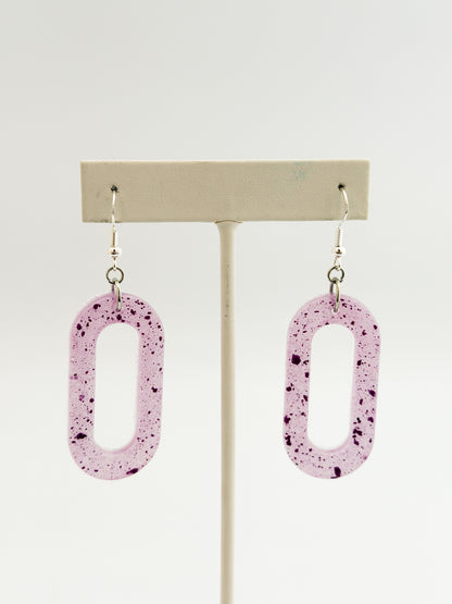 Purple Oval Earrings