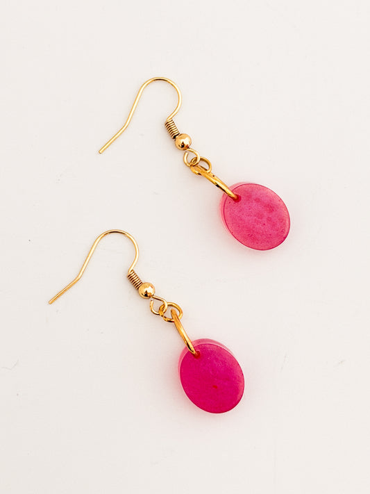 Pink Gumdrop Earrings