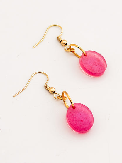 Pink Gumdrop Earrings