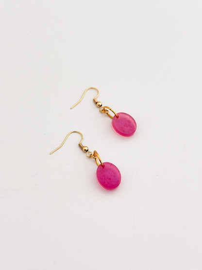 Pink Gumdrop Earrings