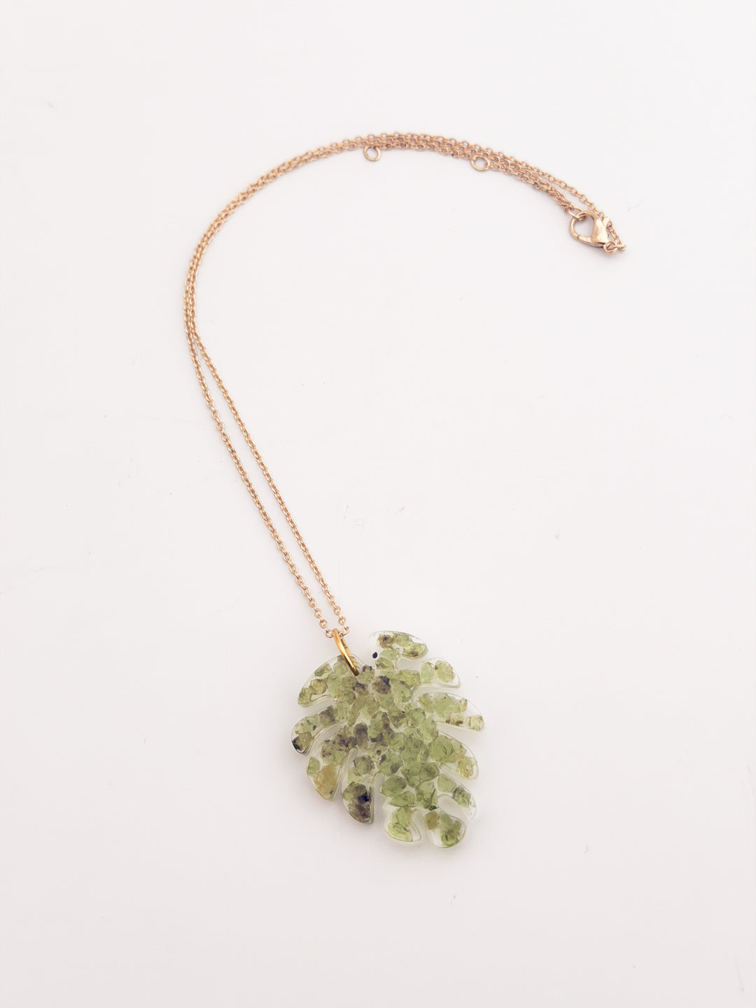 Peridot Monsterra Necklace