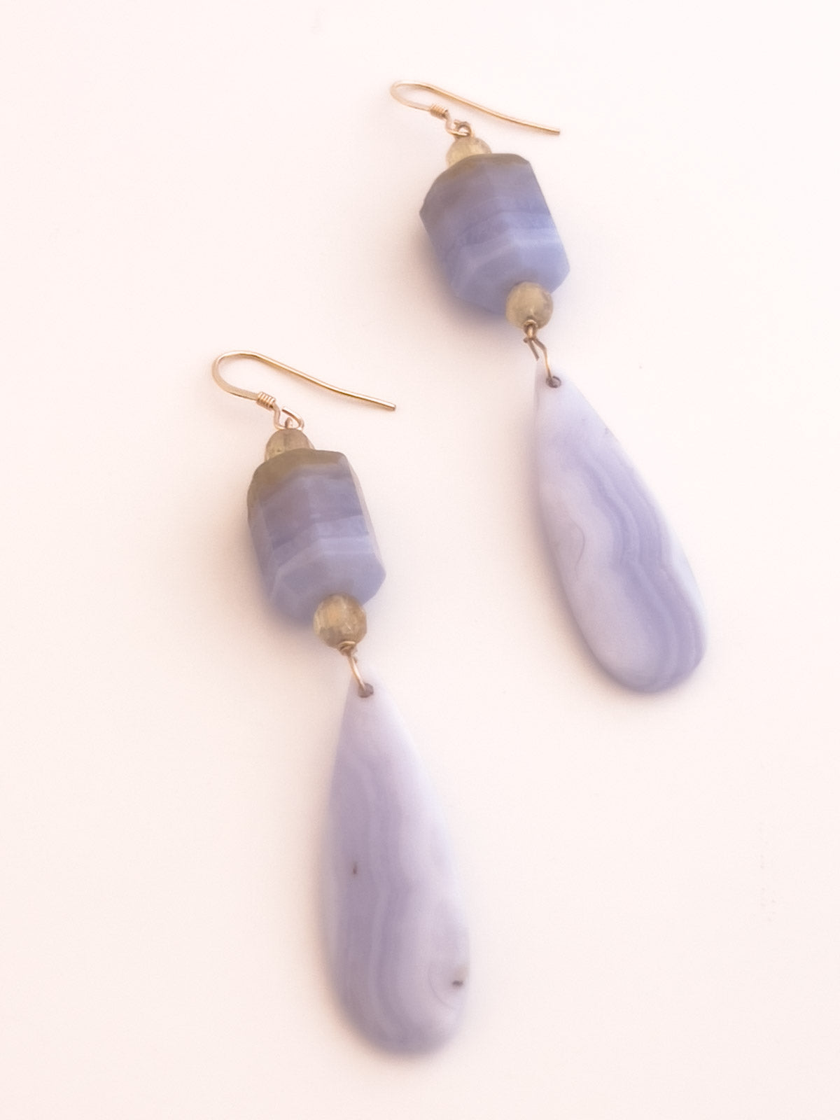 Blue Lace Agate Earrings