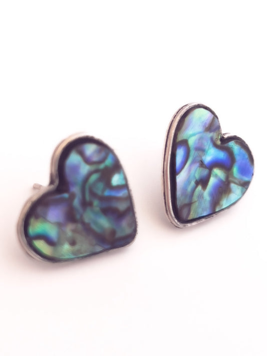 Abalone Heart Earrings