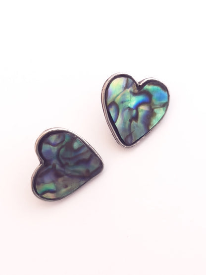 Iridescent Heart Earrings