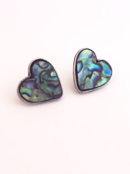 Iridescent Heart Earrings