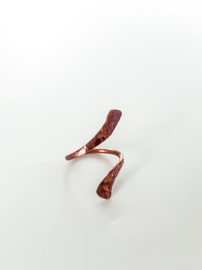 Lacquered Copper Angle Ring