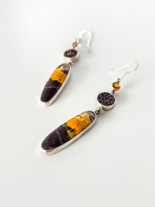 Bumblebee Jasper Earrings
