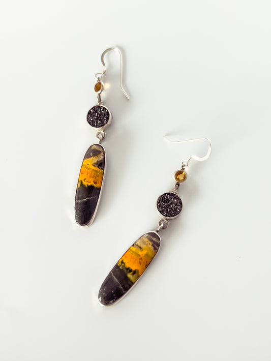 Bumblebee Jasper Earrings