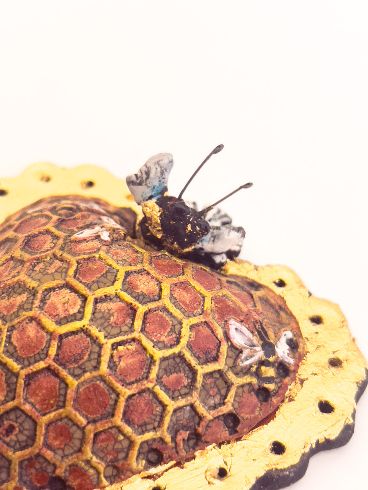 Honey Bee Heart Wall Sculpture