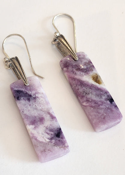 Amethyst Rectangle Earrings