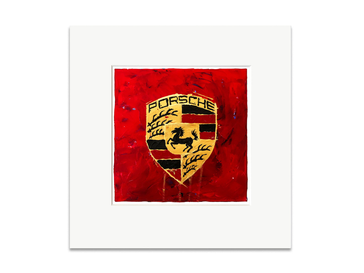 Red Porsche Emblem