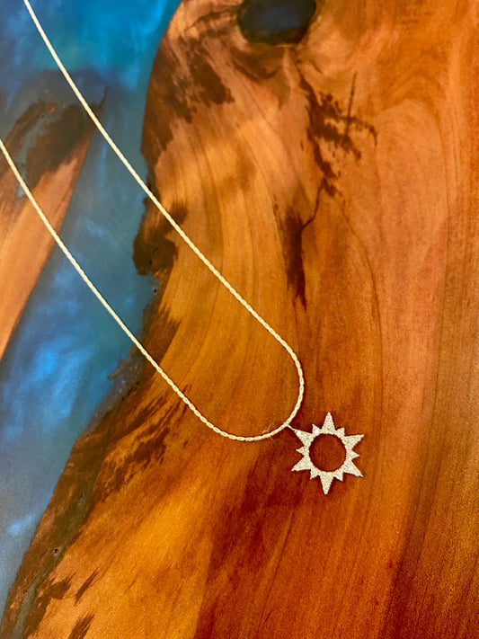 Sterling Sun Necklace