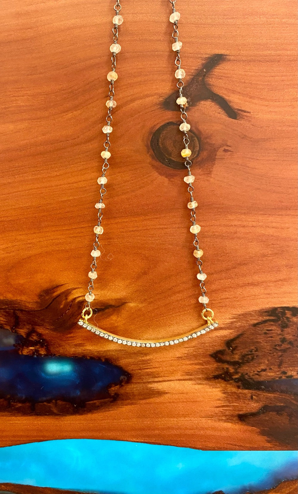 Citrine Bar Necklace