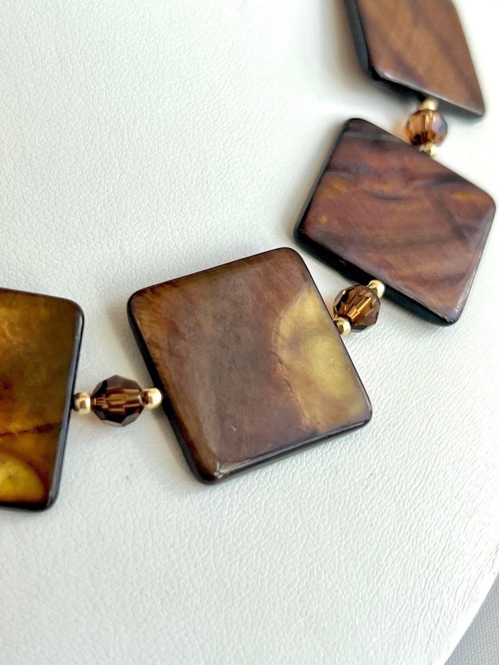 Square Mother of Pearl Necklace Necklace