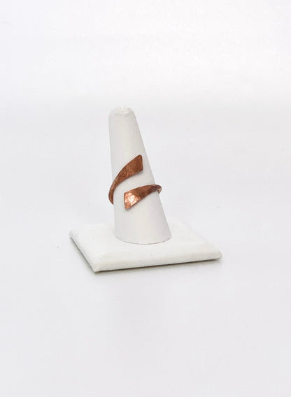 Lacquered Copper Angle Ring