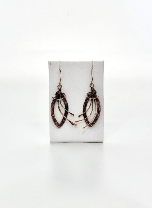 Copper wrapped earrings